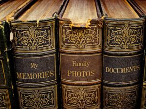 Old family records and photos can be helpful in research.