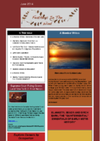 June 2014 Newsletter – Feathers In The Wind