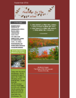 September 2014 Newsletter – Feathers In The Wind