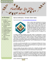 November 2011 Newsletter – Feathers In The Wind